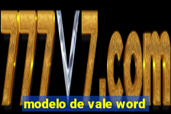 modelo de vale word